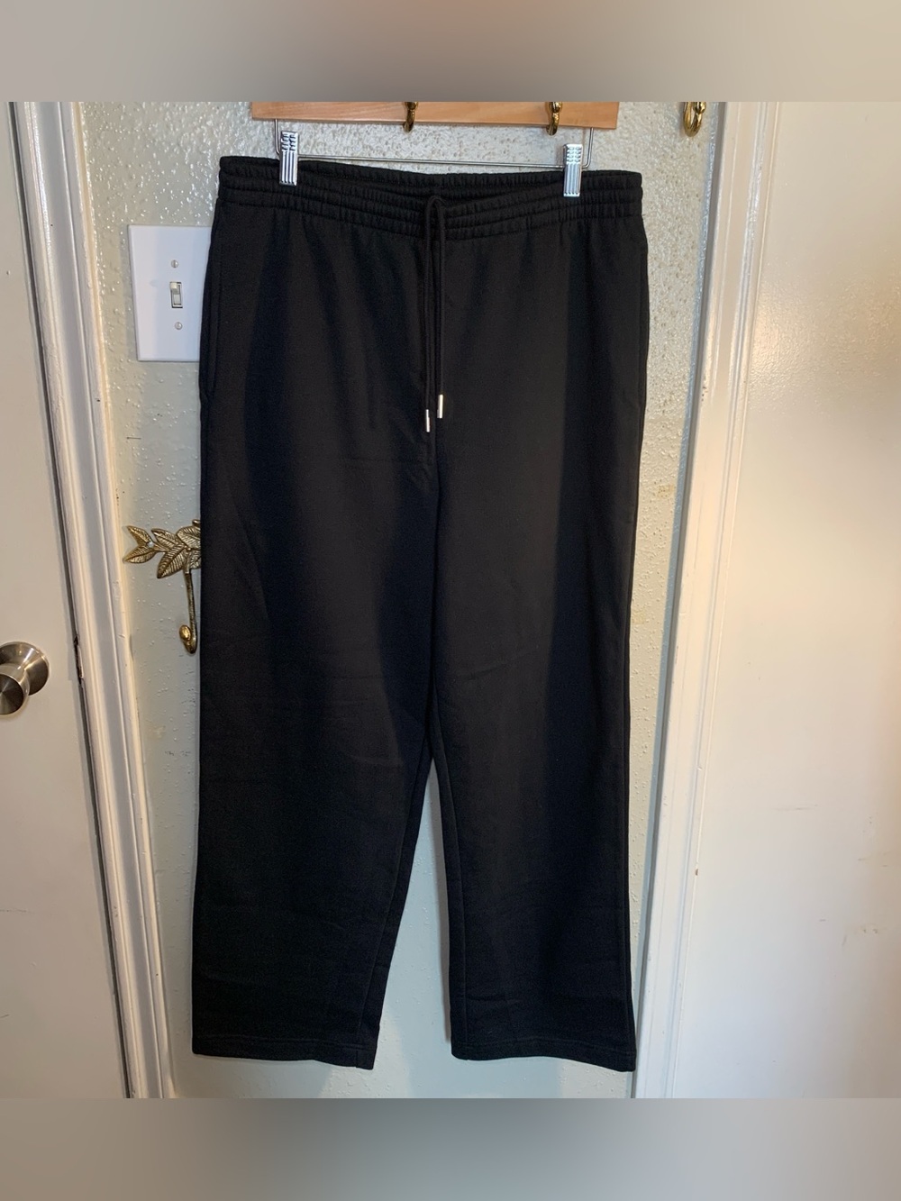 H&M Black Women's Drawstring Track Pants Size Large